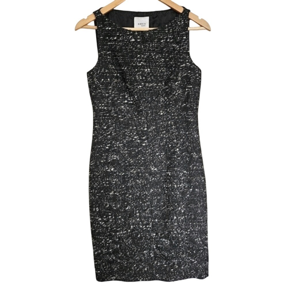 Akris Punto gray‎ tweed wool sheath dress womens size 6 US small